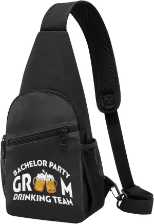 Bachelor Party Groom Drinking Team Chest Pack Leisure Shoulder Crossbody Chest Bag