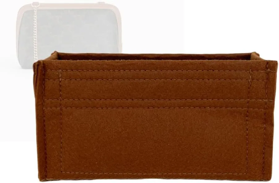 Bag Organizer for Celine Clutch with Chain in Triomphe Canvas and Lambskin - Premium Felt Purse Handbag Insert Liner Shaper (Handmade) Soft Structure Support (25 Color Options)