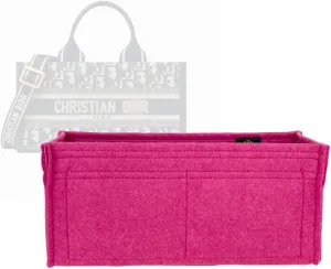 Bag Organizer for Dior East-West Book Tote with Strap - Premium Felt Purse Handbag Insert Liner Shaper (Handmade) Soft Structure Support (25 Color Options)