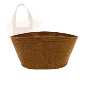 Bag Organizer for Loewe Small Basket Bag in Raffia - Premium Felt Purse Handbag Insert Liner Shaper (Handmade) Soft Structure Support (25 Color Options)