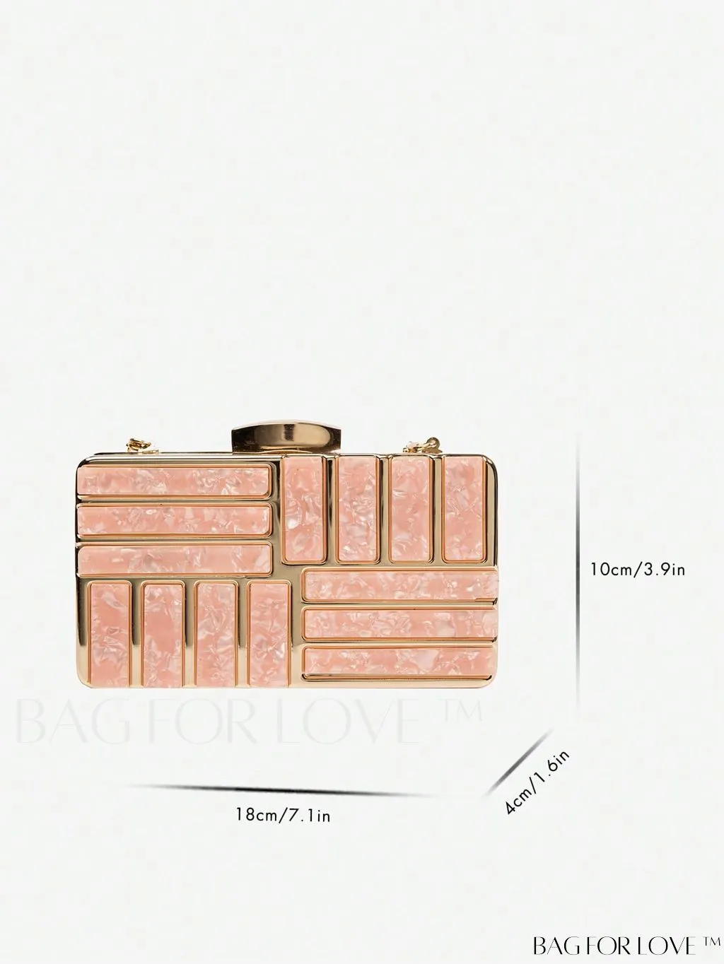 BagForLove - Chic Marble Box Bag: Ideal Bridal Accessory for Weddings, Proms, and Parties