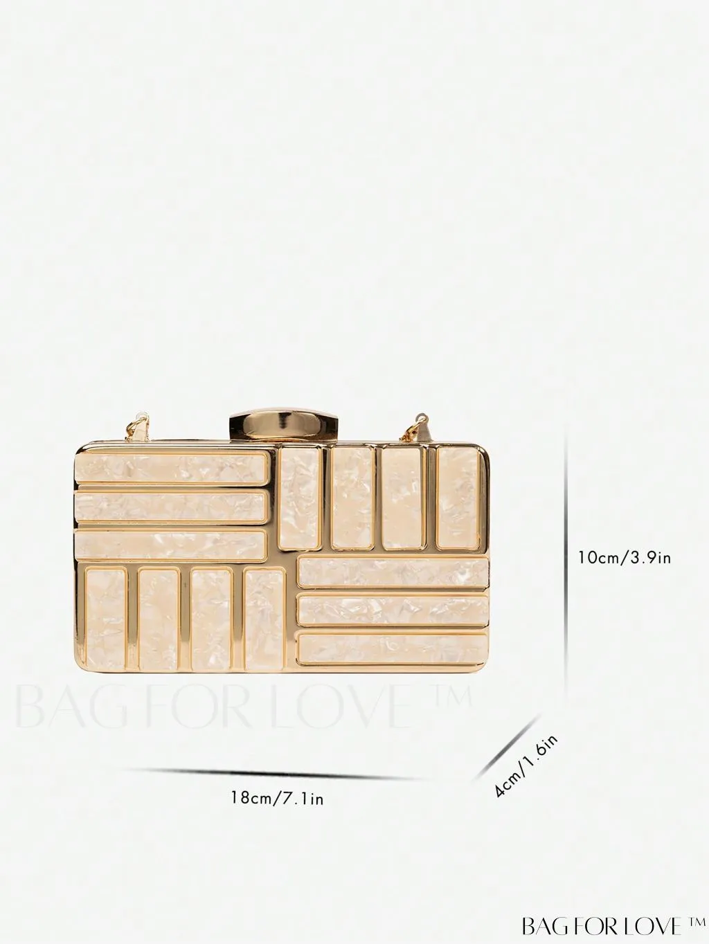 BagForLove - Chic Marble Box Bag: Ideal Bridal Accessory for Weddings, Proms, and Parties