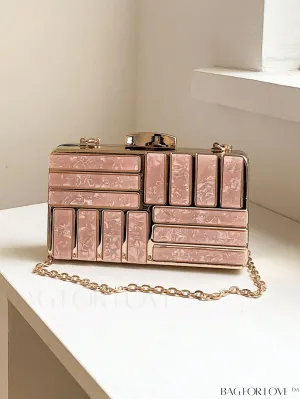 BagForLove - Chic Marble Box Bag: Ideal Bridal Accessory for Weddings, Proms, and Parties