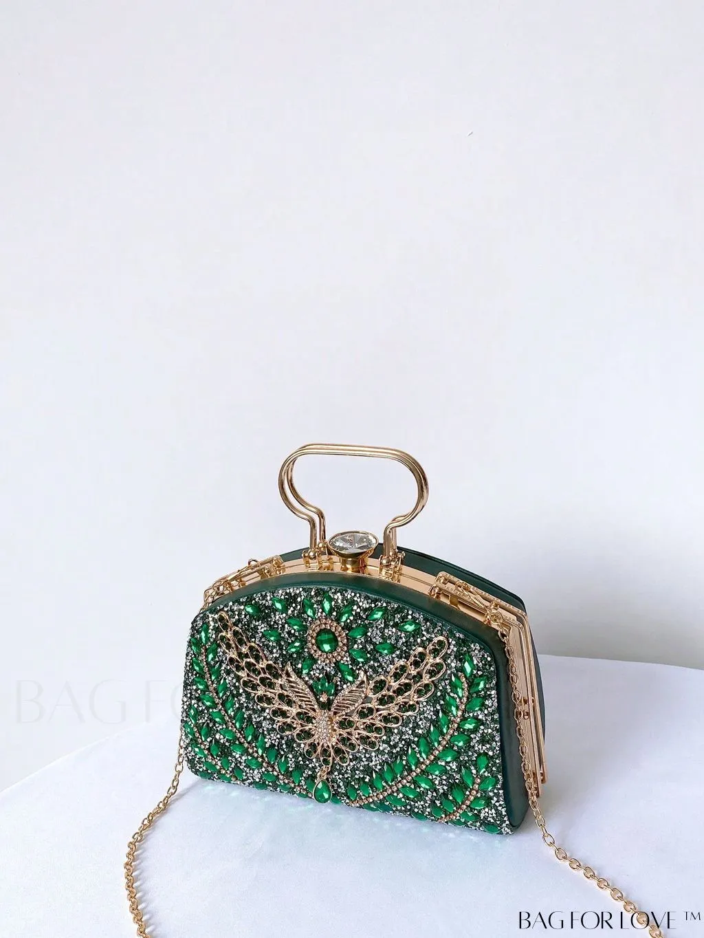 BagForLove - Chic Rhinestone Embellished Top-Handle Box Bag: Elevate Your Style