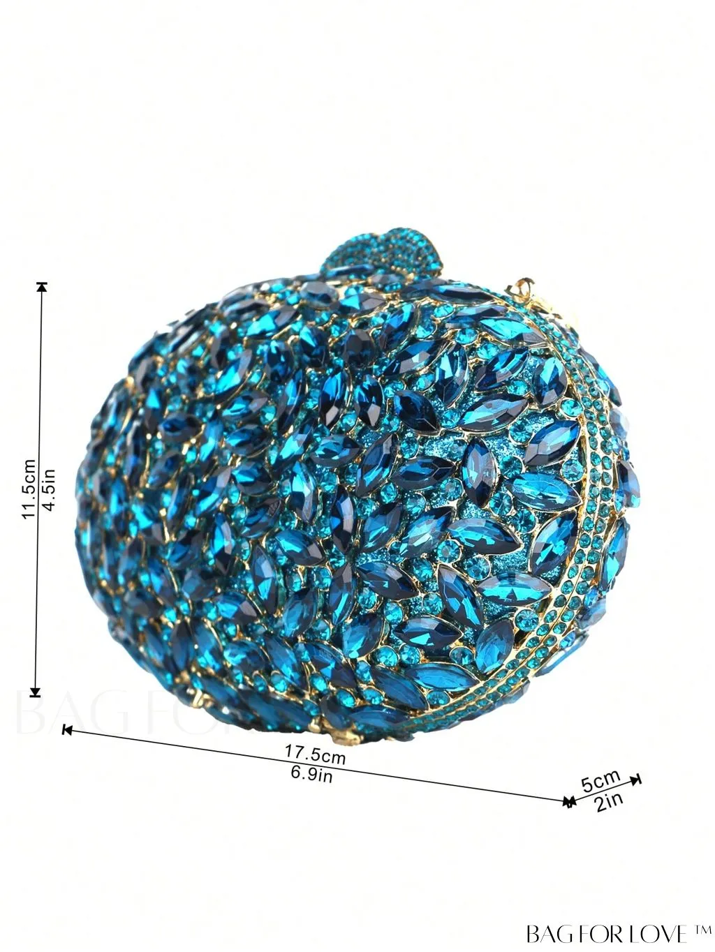 BagForLove - Chic Rhinestone Mini Box Bag with Chain Strap - Elegant & Glamorous