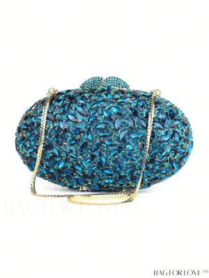 BagForLove - Chic Rhinestone Mini Box Bag with Chain Strap - Elegant & Glamorous