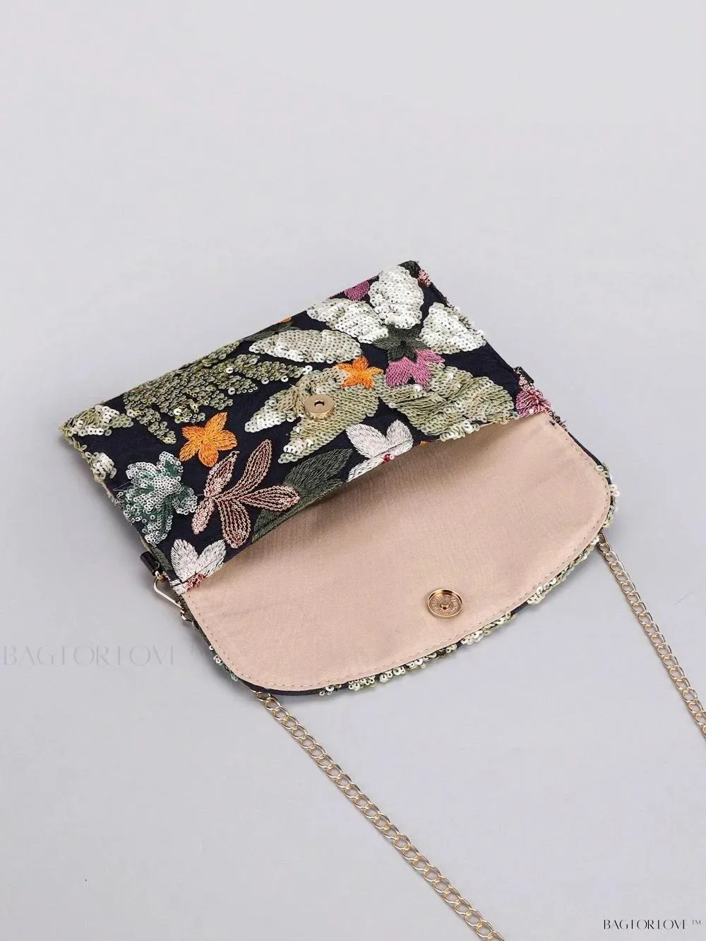 BagForLove - Elegant Linen Beaded Crossbody Bag for Women