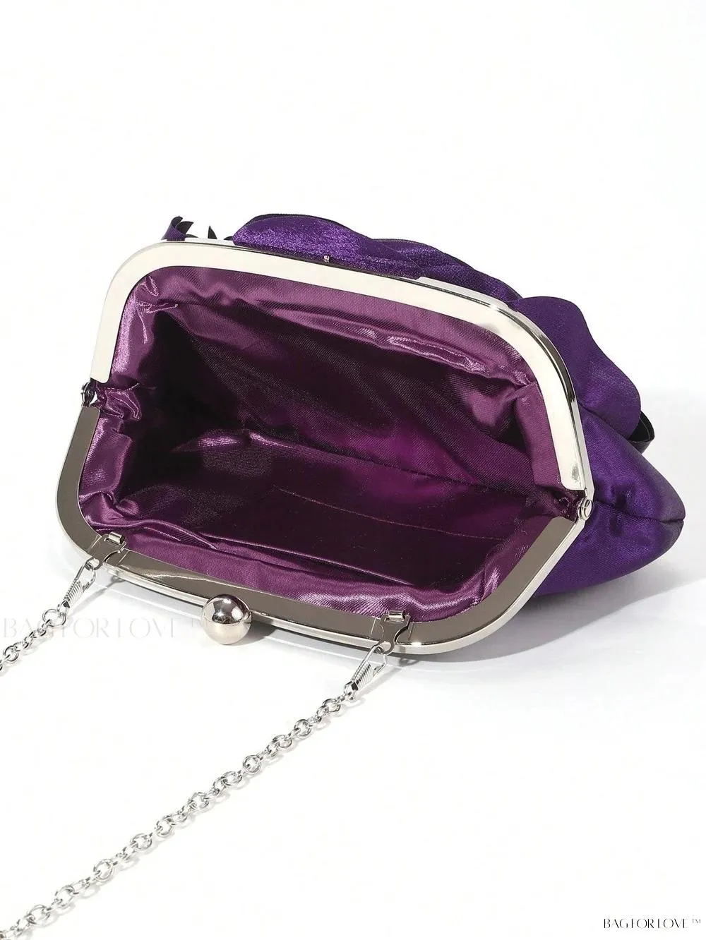 BagForLove - Elegant Solid Color Silk Handbag Perfect for Women's Formal Events