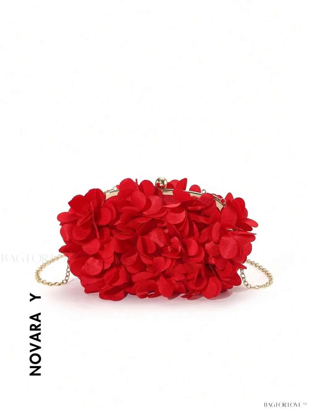 BagForLove - Elegant Solid Color Silk Handbag Perfect for Women's Formal Events