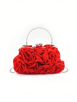 BagForLove - Elegant Solid Color Silk Handbag Perfect for Women's Formal Events