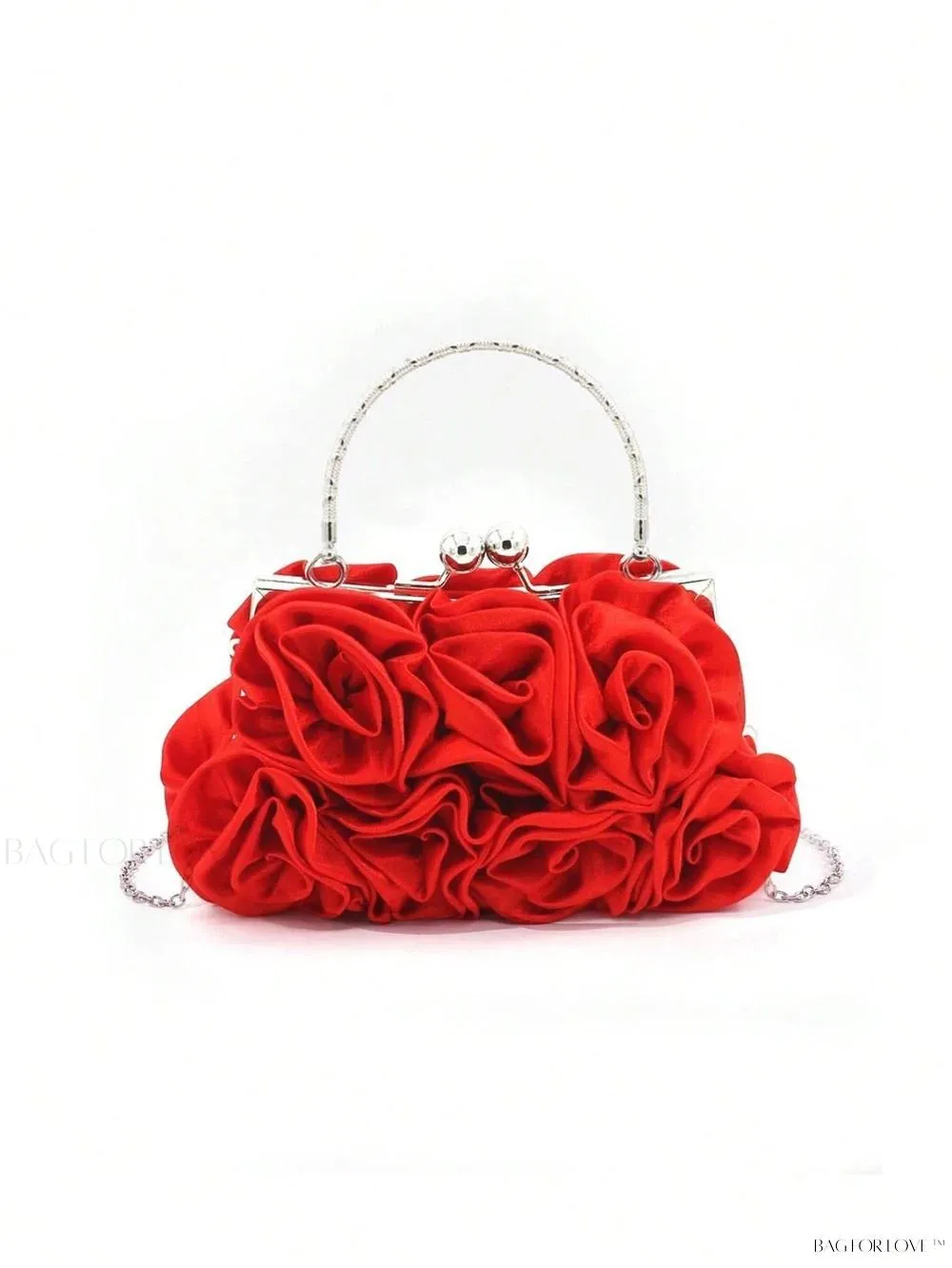 BagForLove - Elegant Solid Color Silk Handbag Perfect for Women's Formal Events