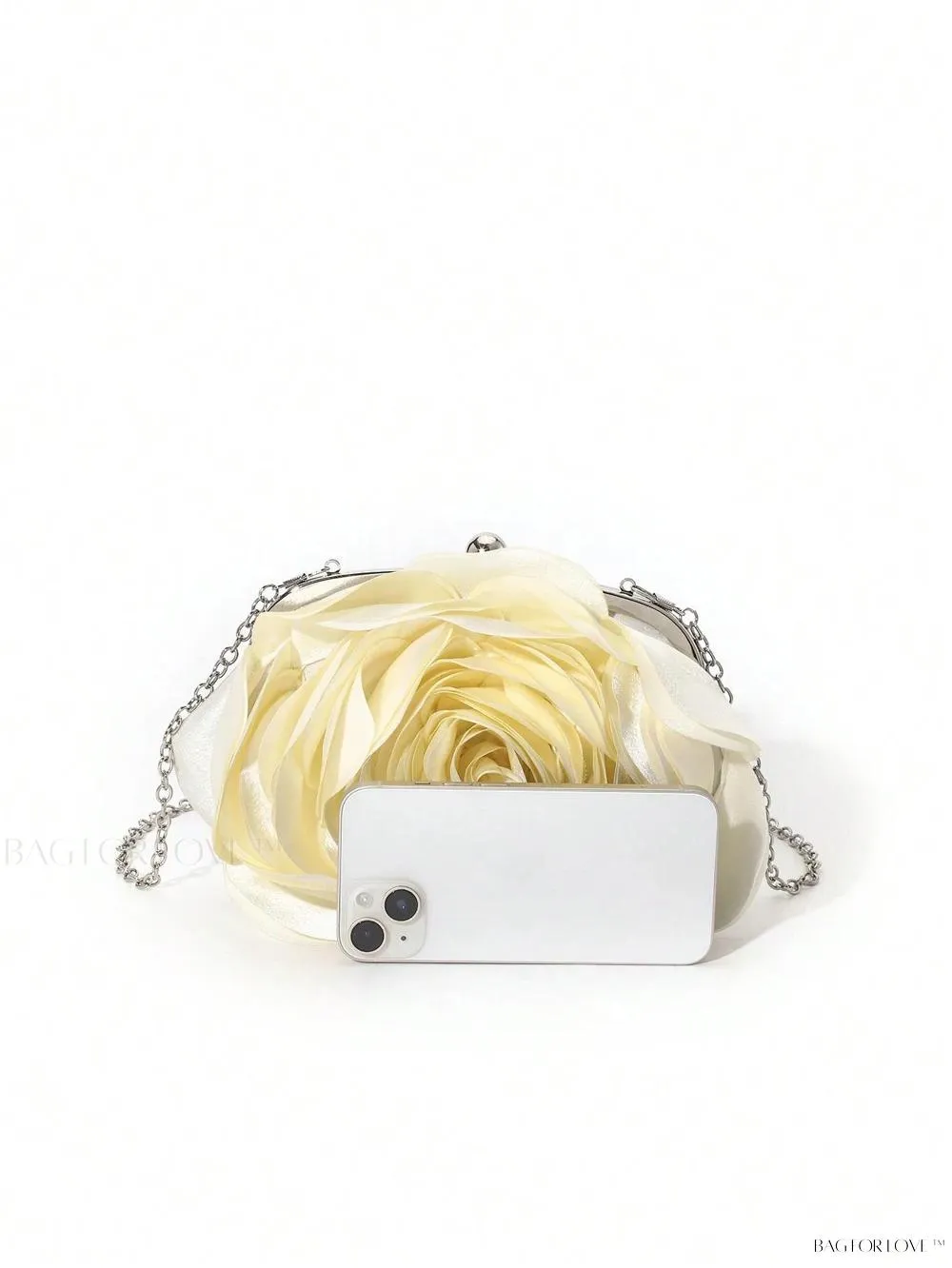 BagForLove - Elegant Solid Color Silk Handbag Perfect for Women's Formal Events