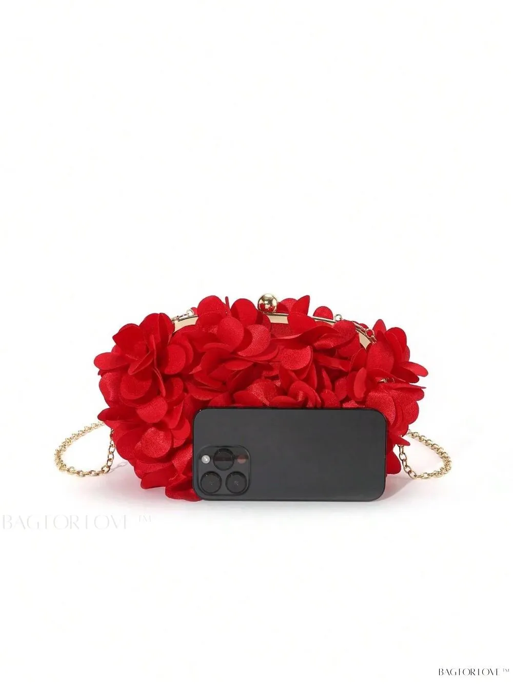 BagForLove - Elegant Solid Color Silk Handbag Perfect for Women's Formal Events