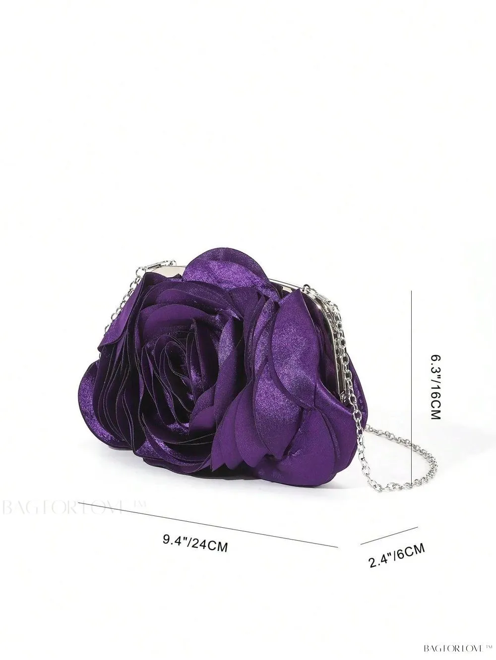 BagForLove - Elegant Solid Color Silk Handbag Perfect for Women's Formal Events
