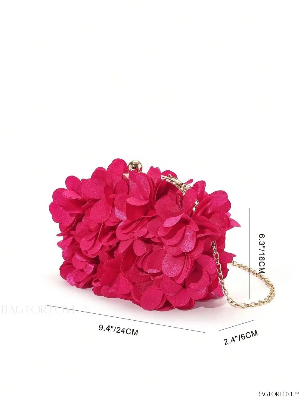 BagForLove - Elegant Solid Color Silk Handbag Perfect for Women's Formal Events