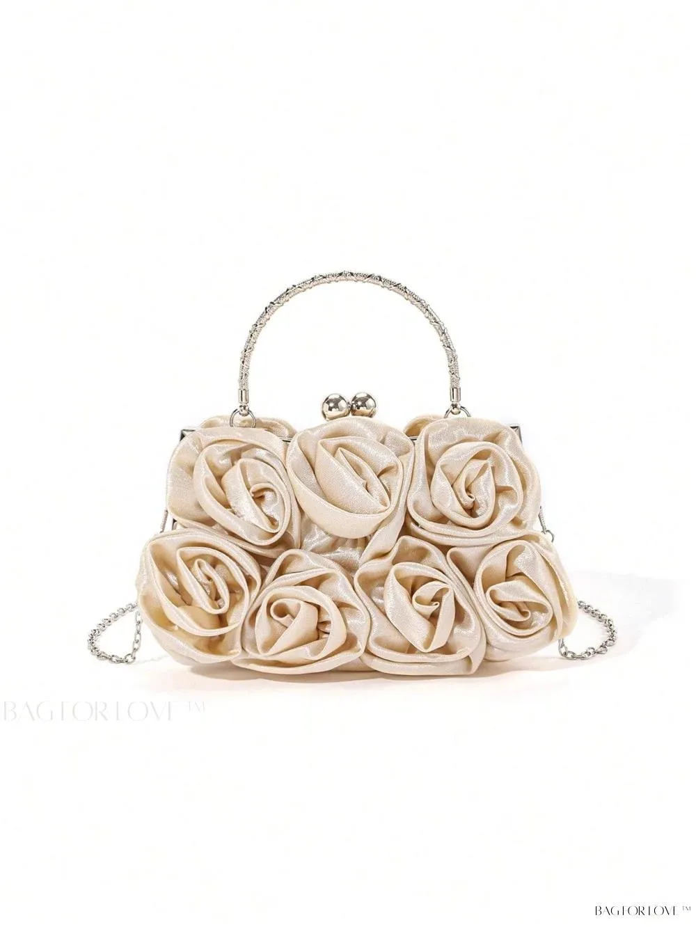 BagForLove - Elegant Solid Color Silk Handbag Perfect for Women's Formal Events