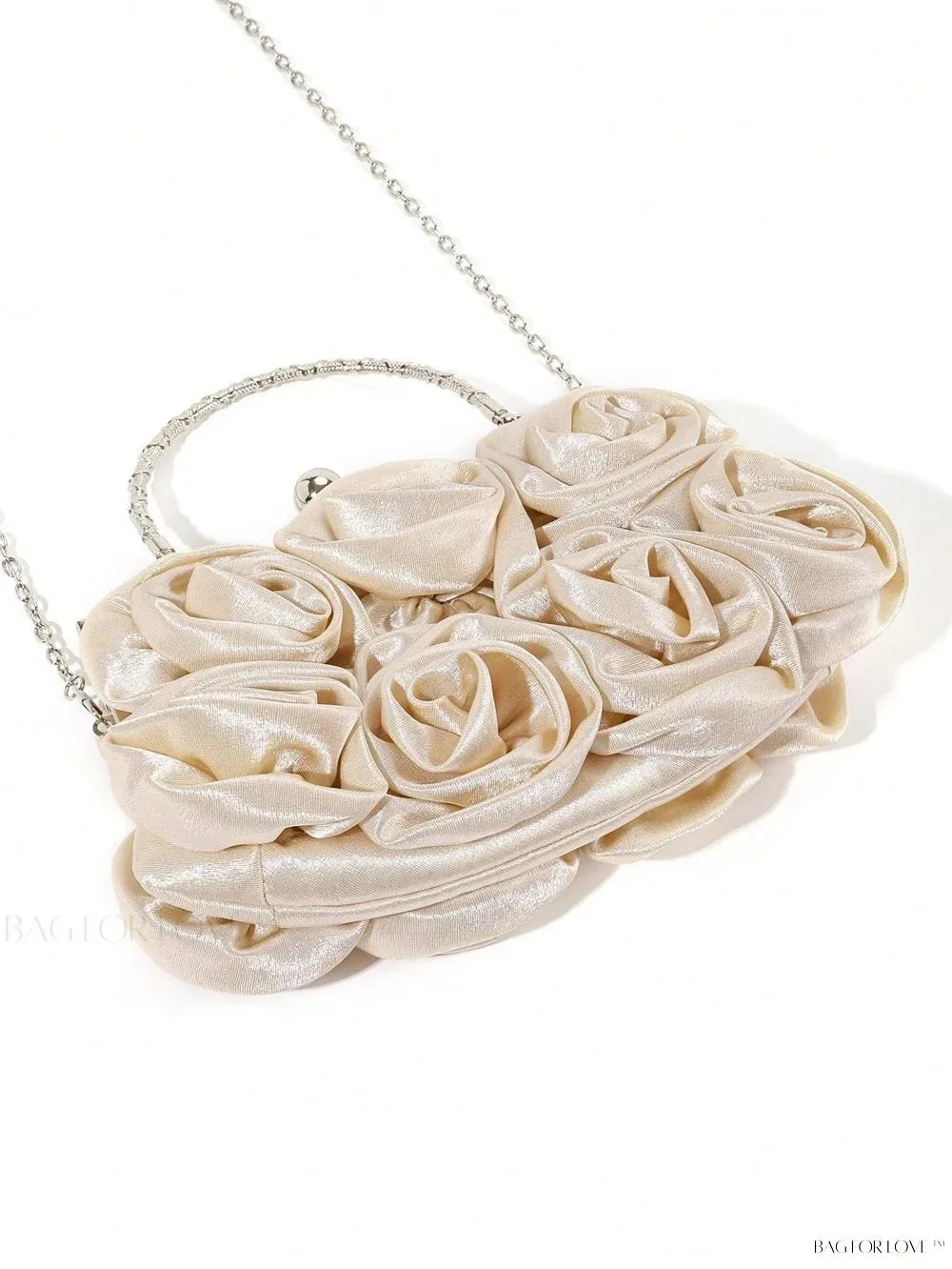 BagForLove - Elegant Solid Color Silk Handbag Perfect for Women's Formal Events