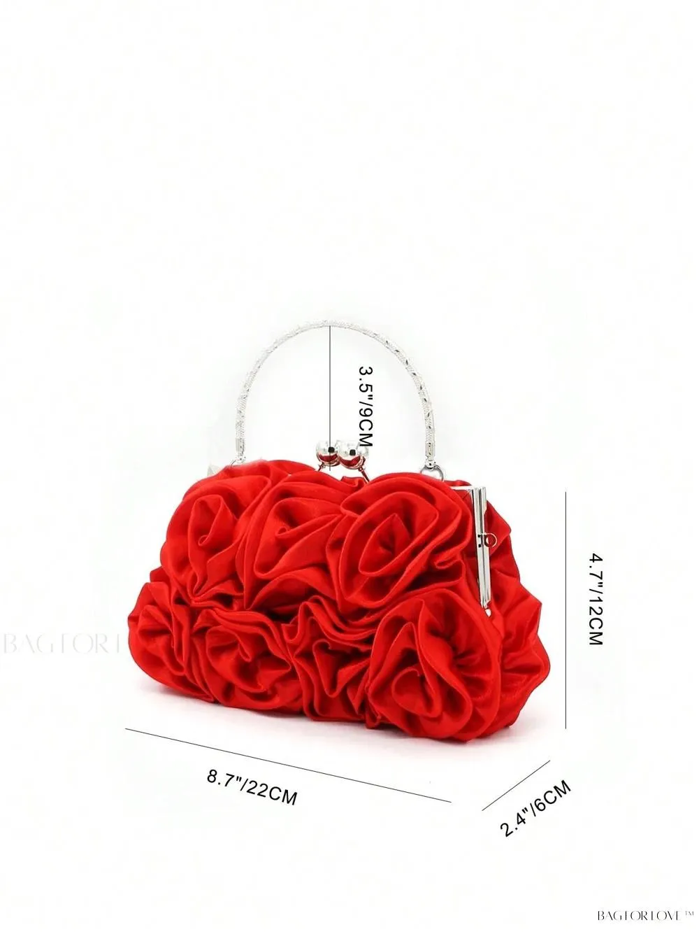 BagForLove - Elegant Solid Color Silk Handbag Perfect for Women's Formal Events