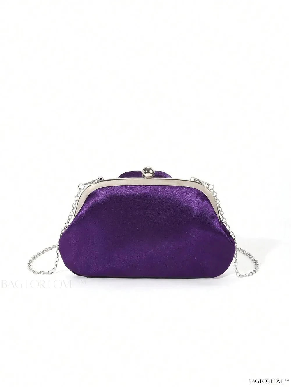 BagForLove - Elegant Solid Color Silk Handbag Perfect for Women's Formal Events