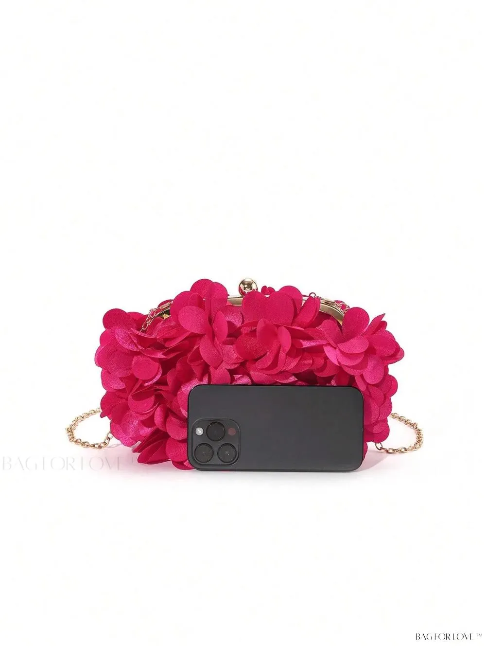 BagForLove - Elegant Solid Color Silk Handbag Perfect for Women's Formal Events