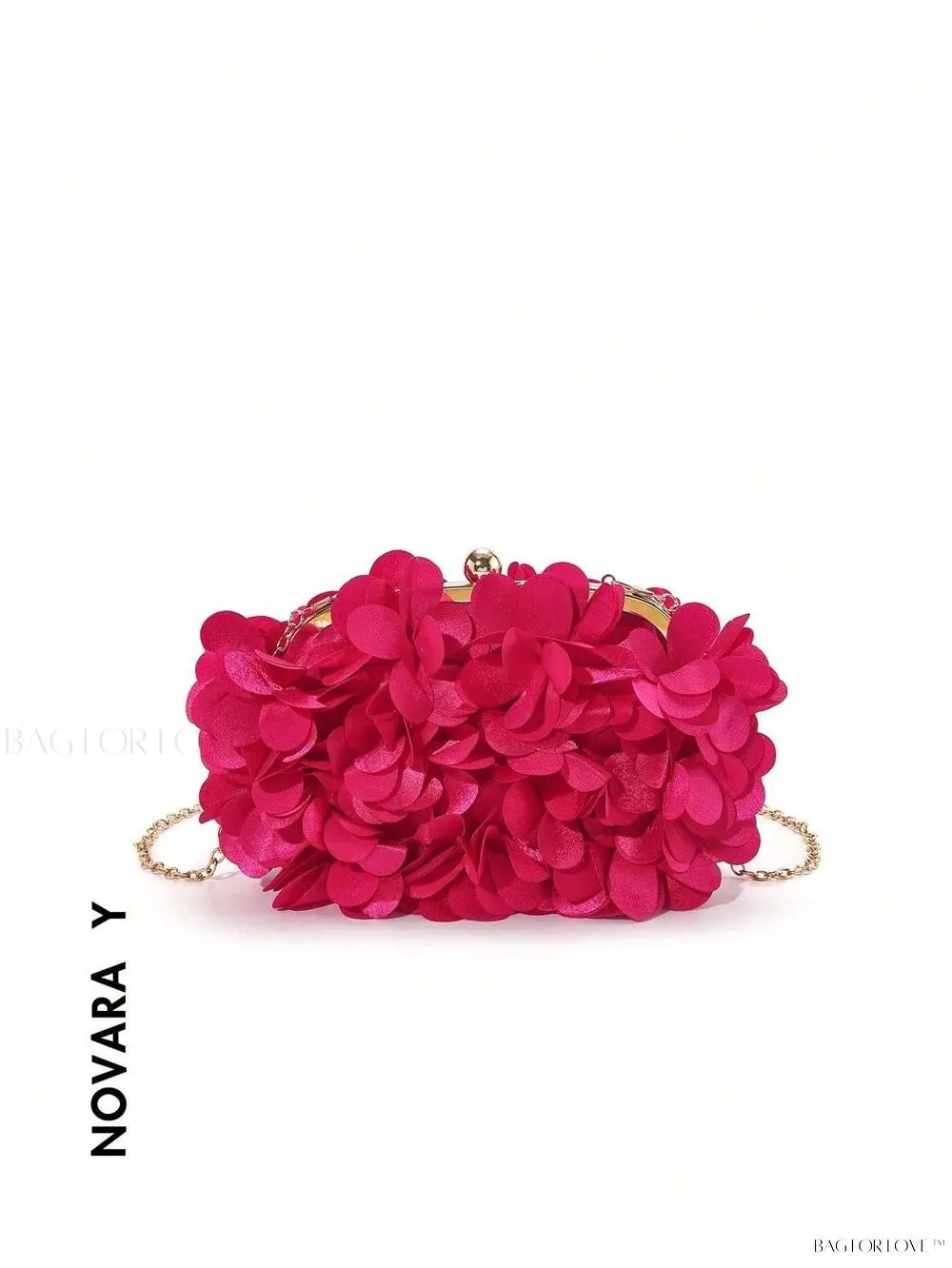 BagForLove - Elegant Solid Color Silk Handbag Perfect for Women's Formal Events