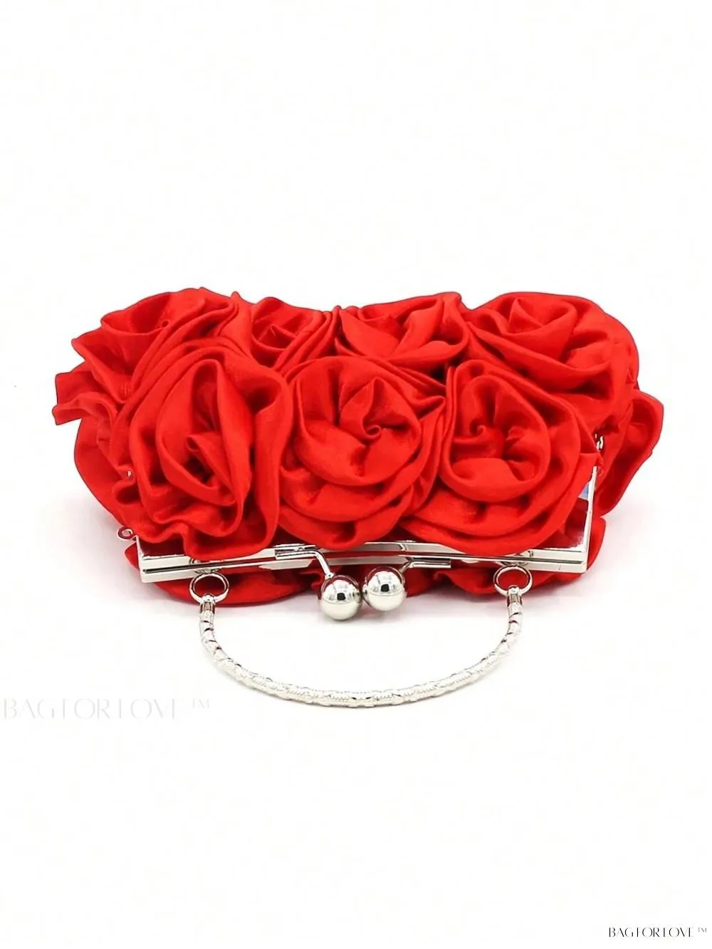 BagForLove - Elegant Solid Color Silk Handbag Perfect for Women's Formal Events