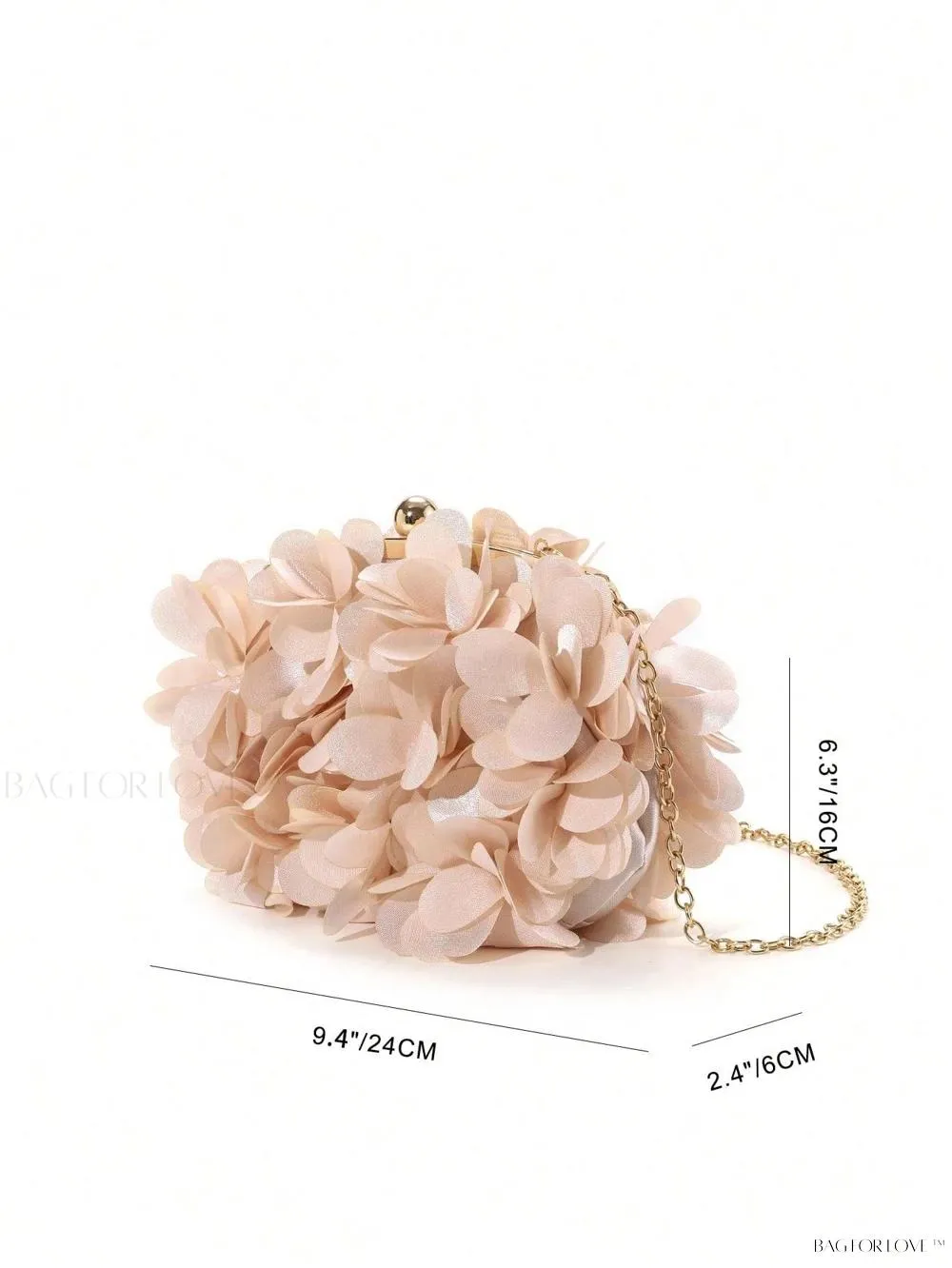 BagForLove - Elegant Solid Color Silk Handbag Perfect for Women's Formal Events