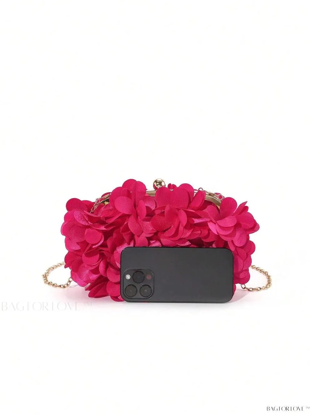 BagForLove - Elegant Solid Color Silk Handbag Perfect for Women's Formal Events