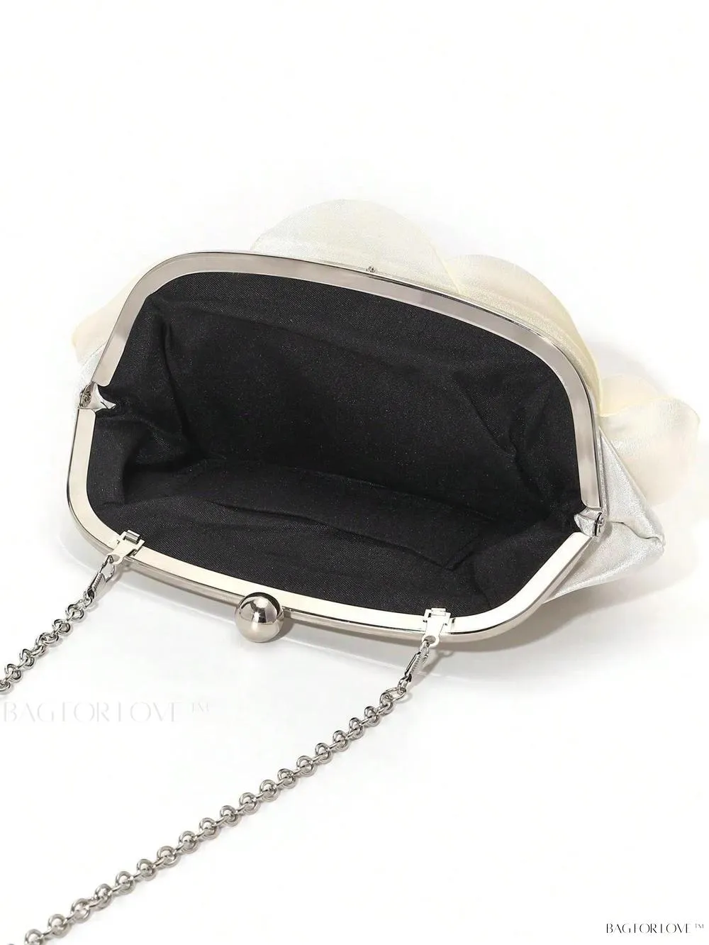 BagForLove - Elegant Solid Color Silk Handbag Perfect for Women's Formal Events