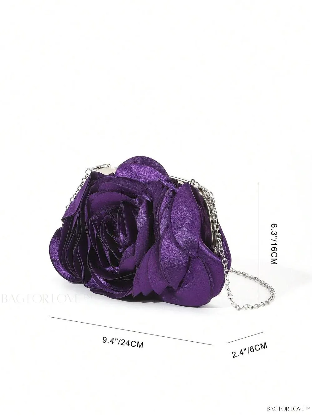BagForLove - Elegant Solid Color Silk Handbag Perfect for Women's Formal Events