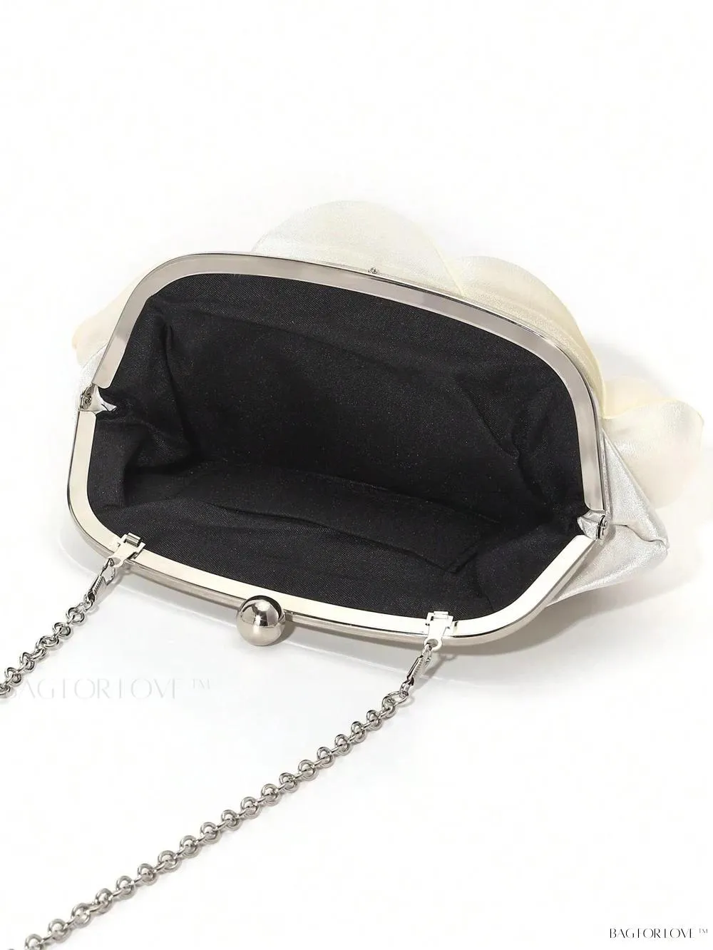 BagForLove - Elegant Solid Color Silk Handbag Perfect for Women's Formal Events