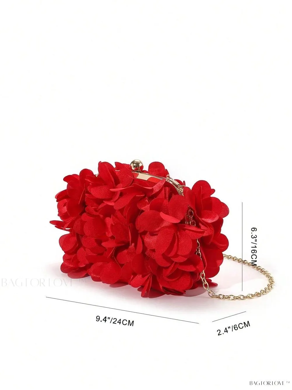 BagForLove - Elegant Solid Color Silk Handbag Perfect for Women's Formal Events