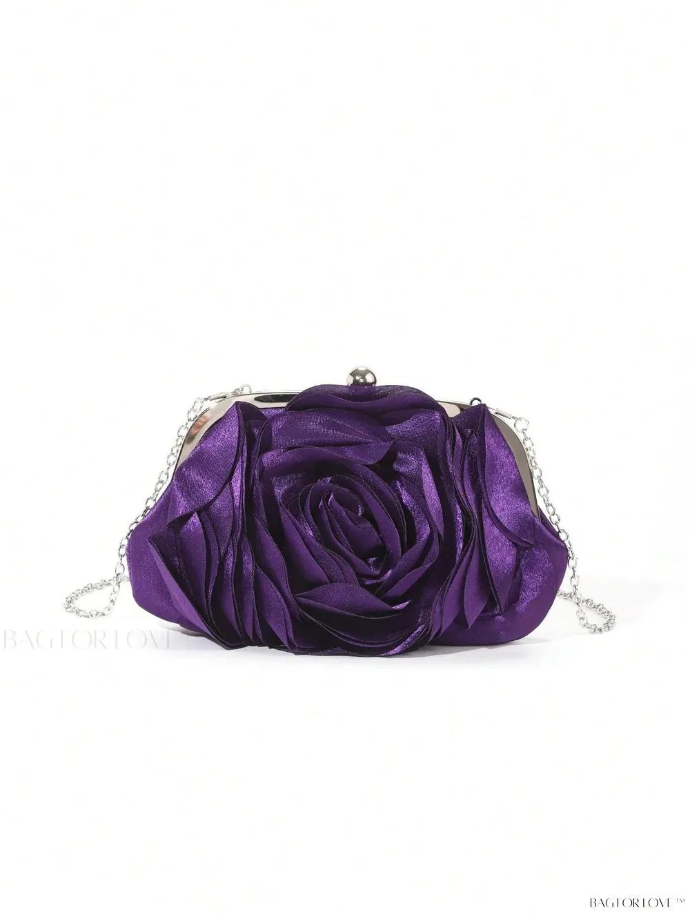 BagForLove - Elegant Solid Color Silk Handbag Perfect for Women's Formal Events