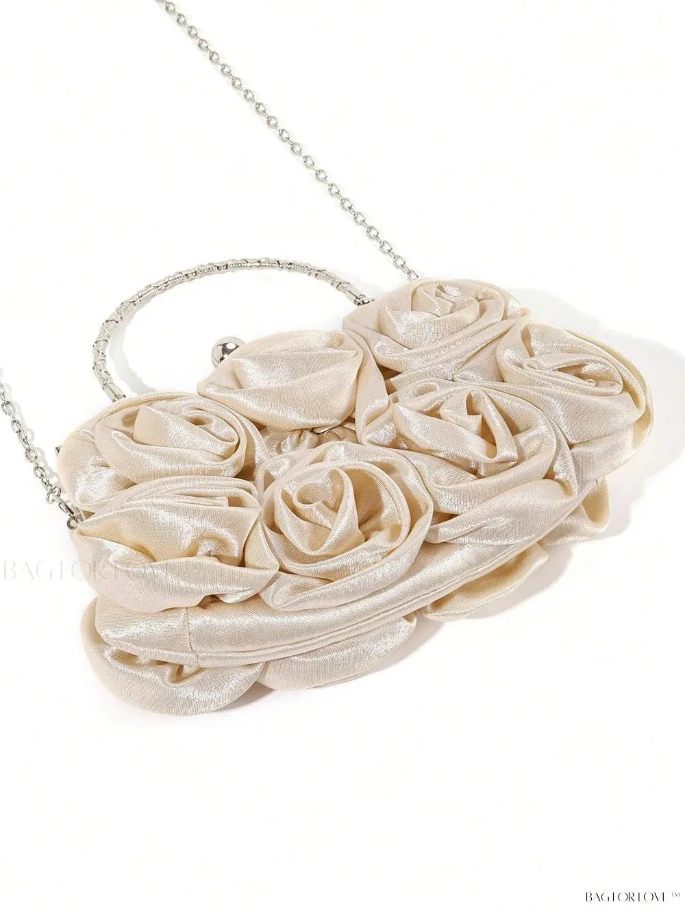 BagForLove - Elegant Solid Color Silk Handbag Perfect for Women's Formal Events