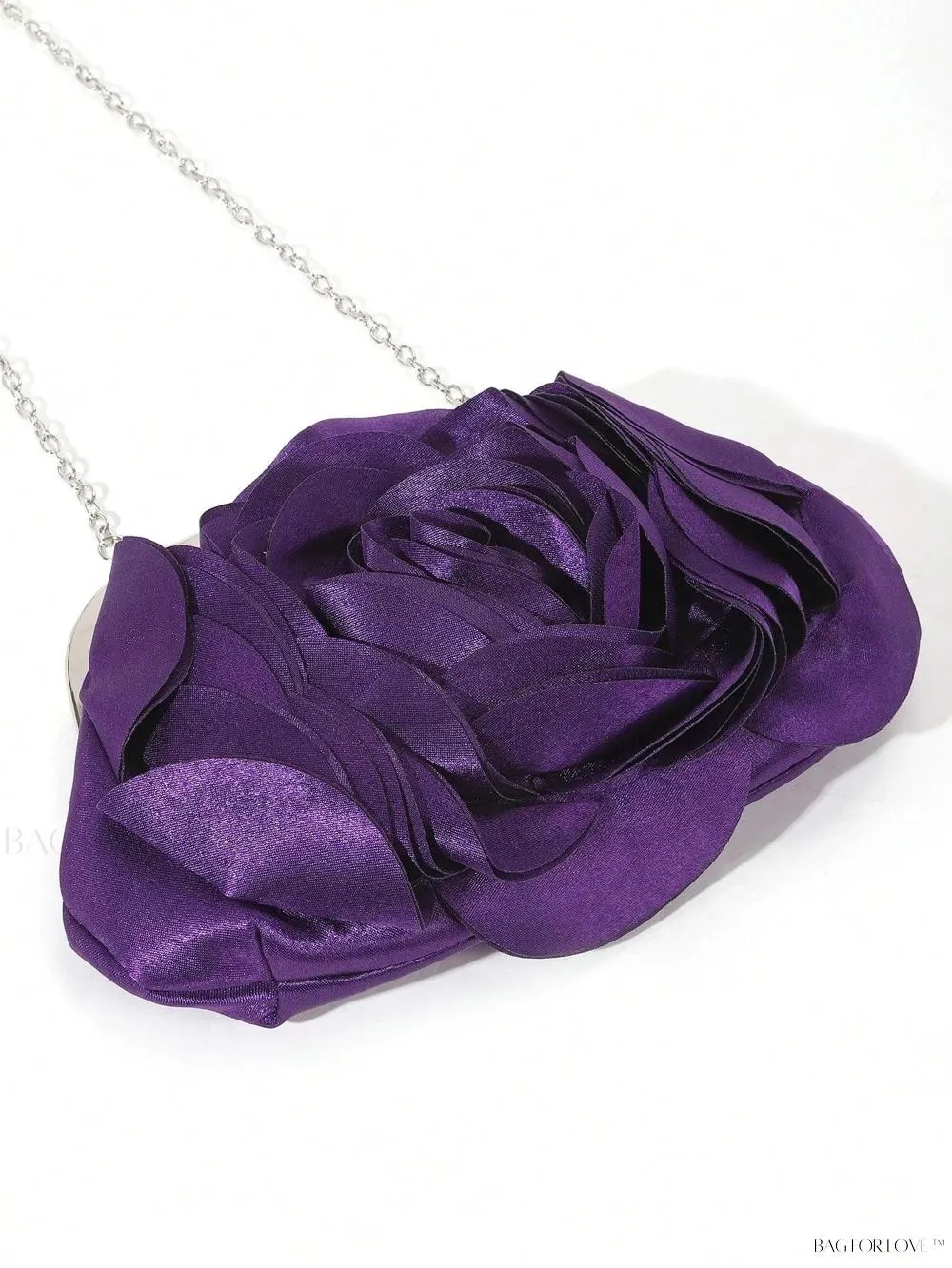 BagForLove - Elegant Solid Color Silk Handbag Perfect for Women's Formal Events