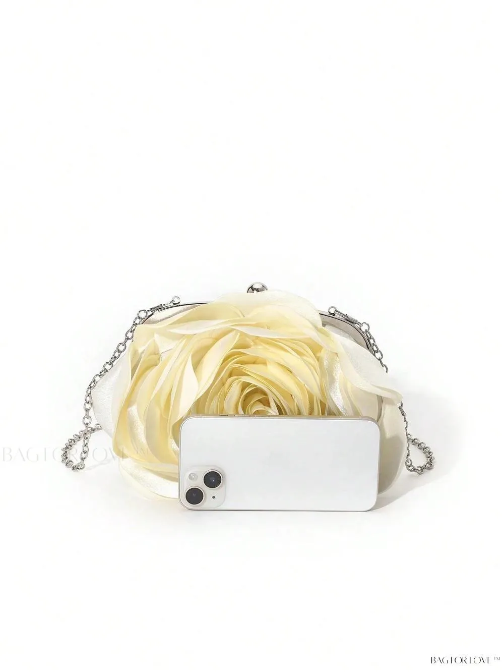 BagForLove - Elegant Solid Color Silk Handbag Perfect for Women's Formal Events