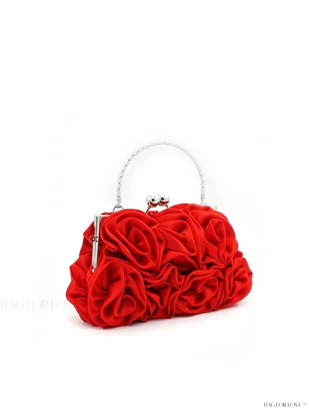 BagForLove - Elegant Solid Color Silk Handbag Perfect for Women's Formal Events