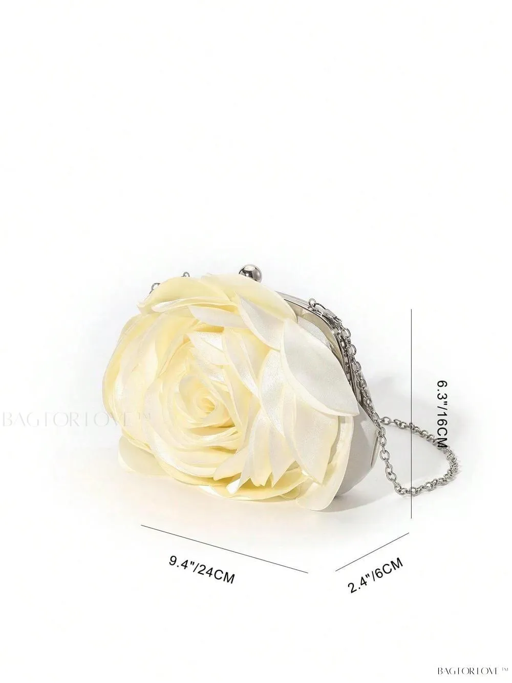 BagForLove - Elegant Solid Color Silk Handbag Perfect for Women's Formal Events