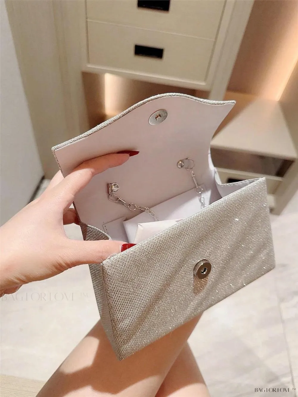 BagForLove - Evening Elegance Handbag with Chain Shoulder Strap