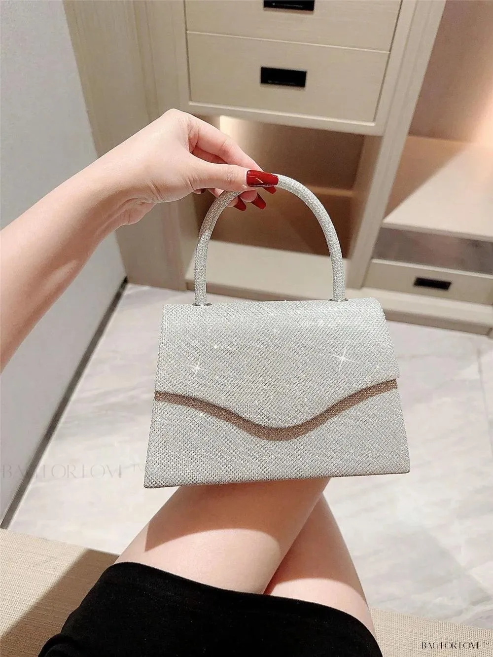 BagForLove - Evening Elegance Handbag with Chain Shoulder Strap