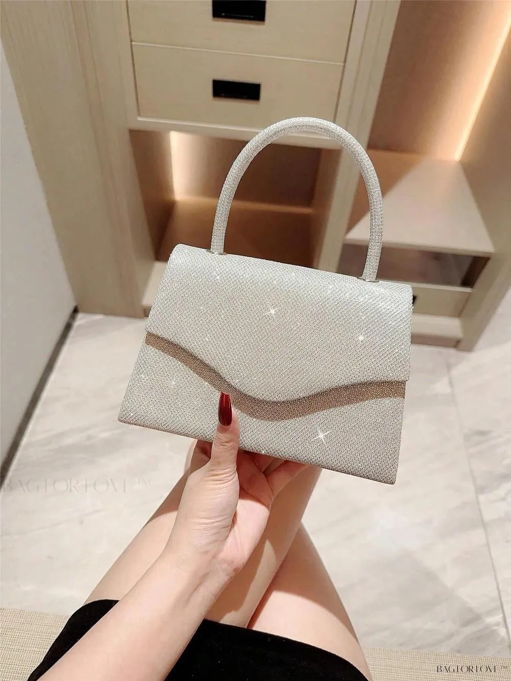 BagForLove - Evening Elegance Handbag with Chain Shoulder Strap