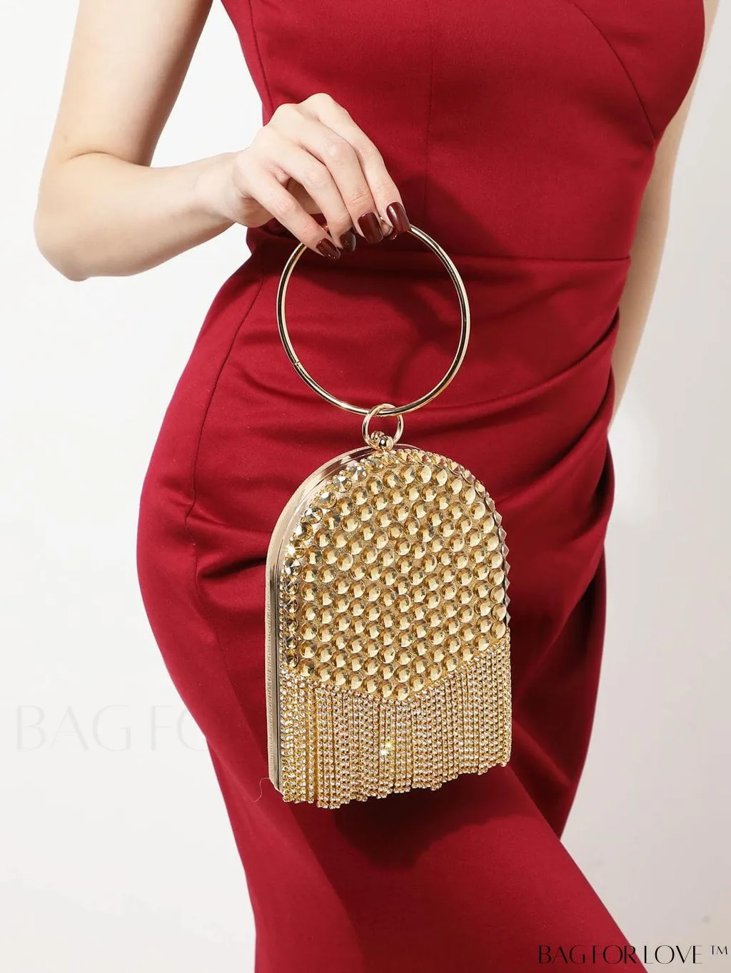 BagForLove - Evening Party Diamond Fringe Clutch: Elegant and Glamorous
