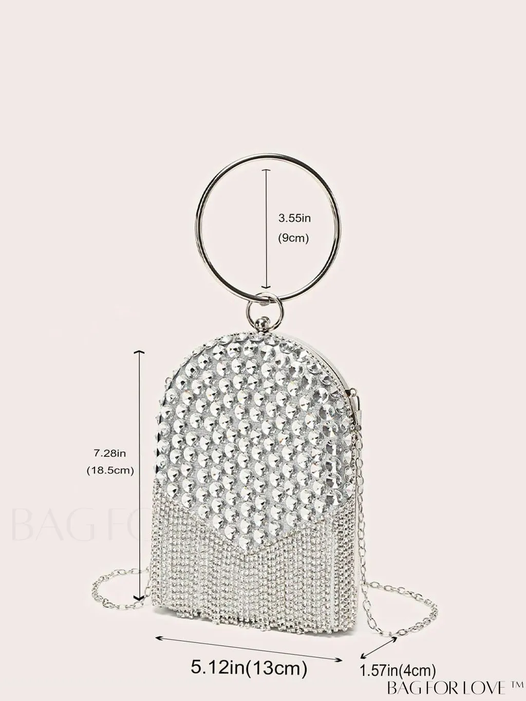 BagForLove - Evening Party Diamond Fringe Clutch: Elegant and Glamorous