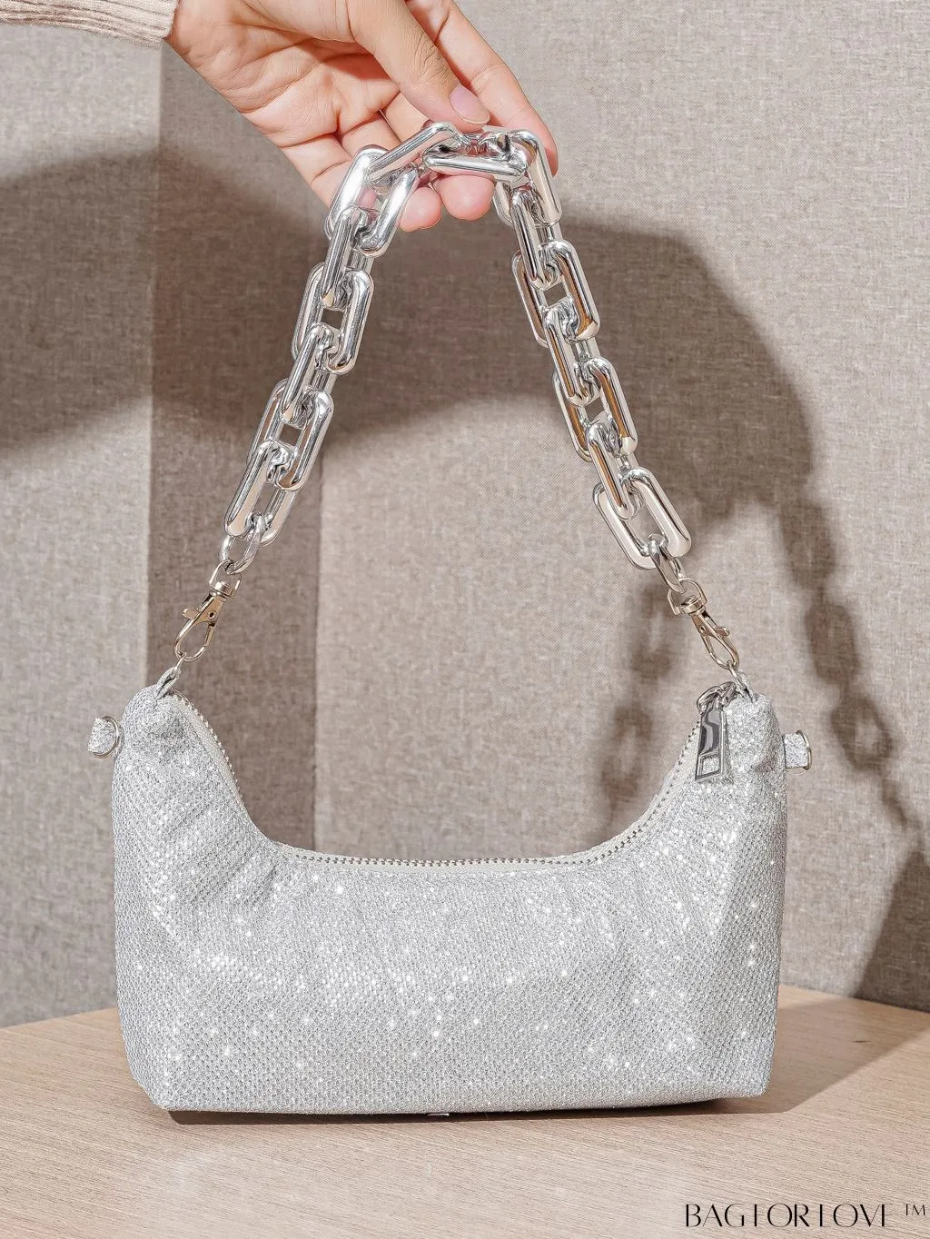 BagForLove - Evening Party Glitter Clutch: Elegant and Sparkling