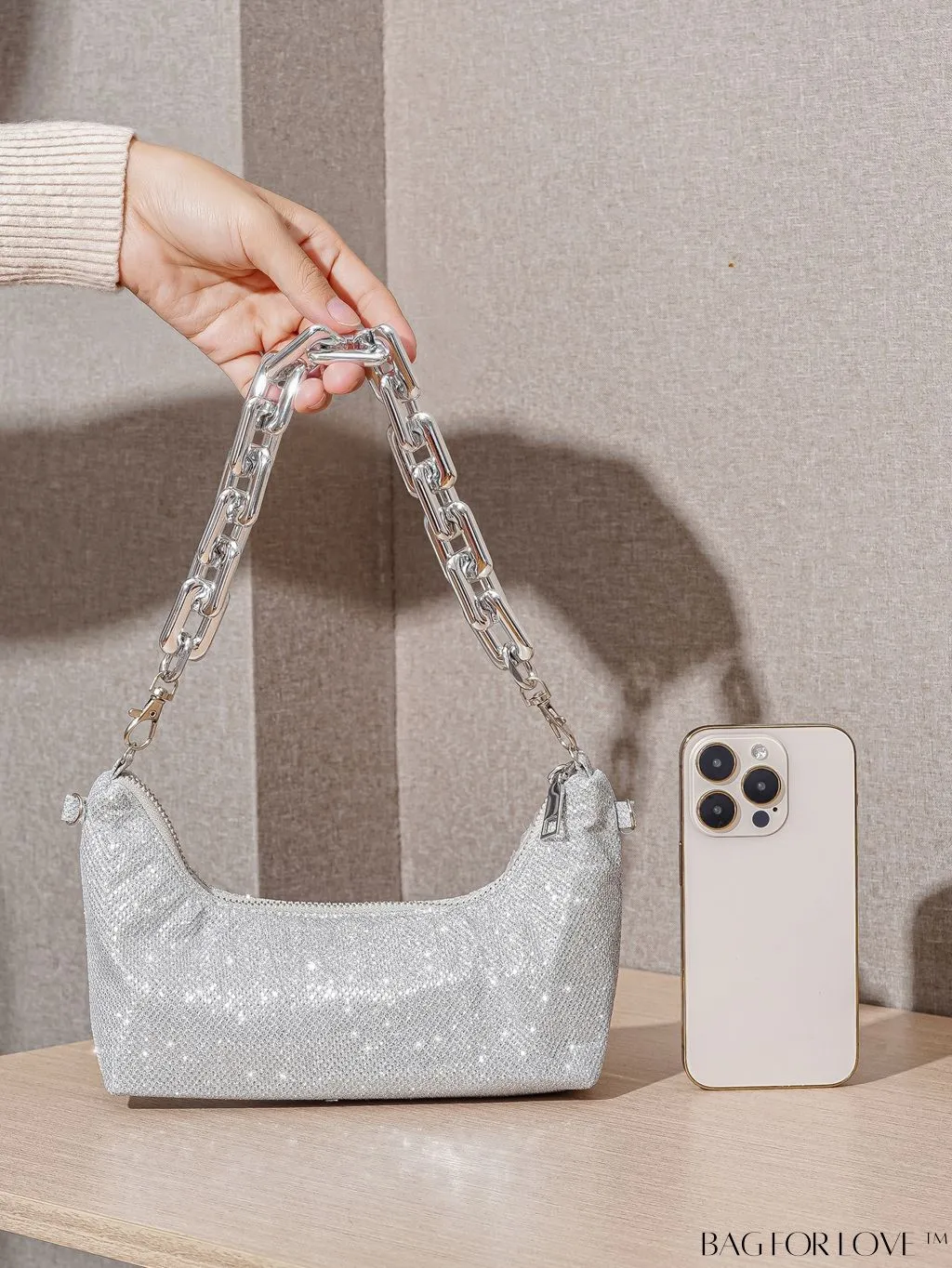 BagForLove - Evening Party Glitter Clutch: Elegant and Sparkling
