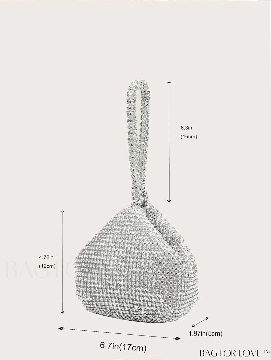 BagForLove - Exquisite Rhinestone-Adorned Evening Bag - Ideal for Wedding, Prom & Party Events
