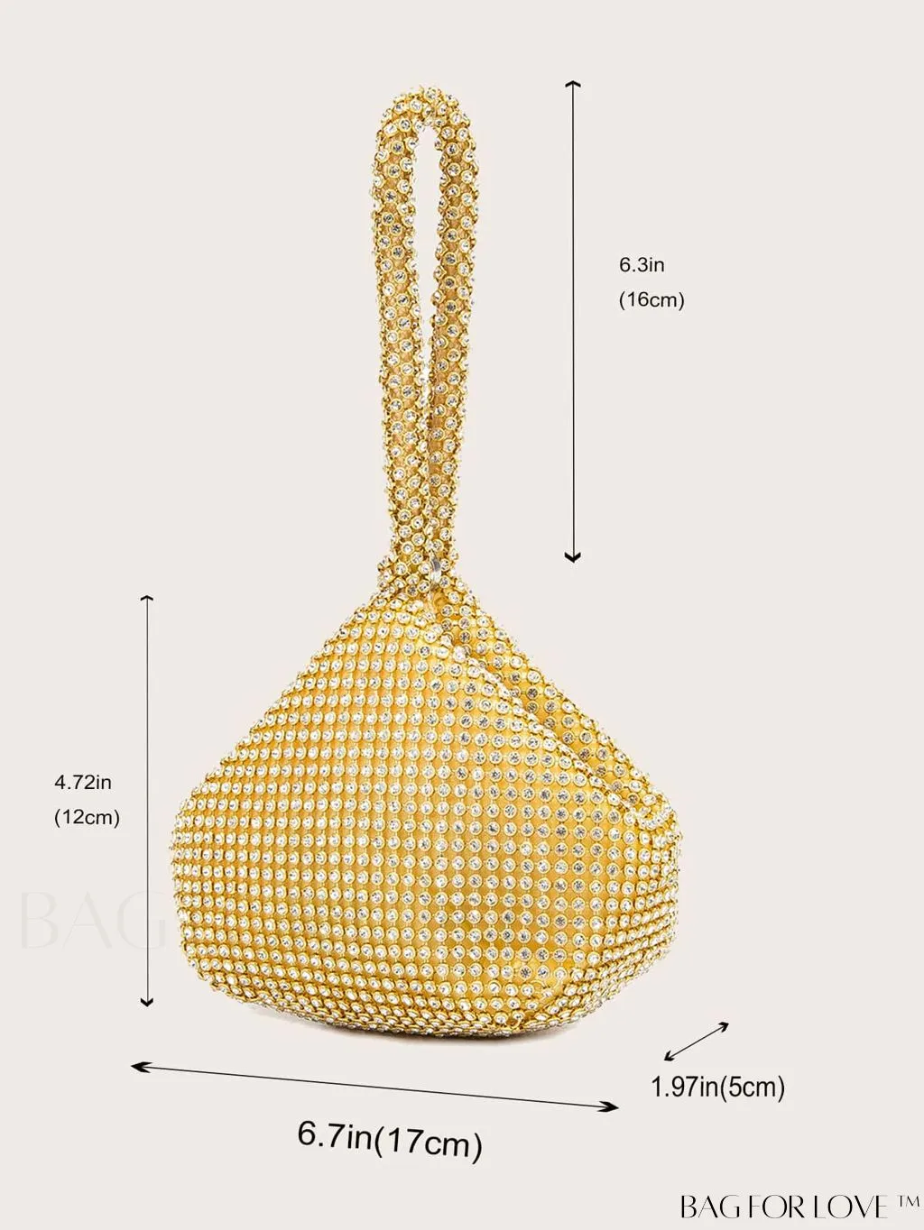 BagForLove - Exquisite Rhinestone-Adorned Evening Bag - Ideal for Wedding, Prom & Party Events