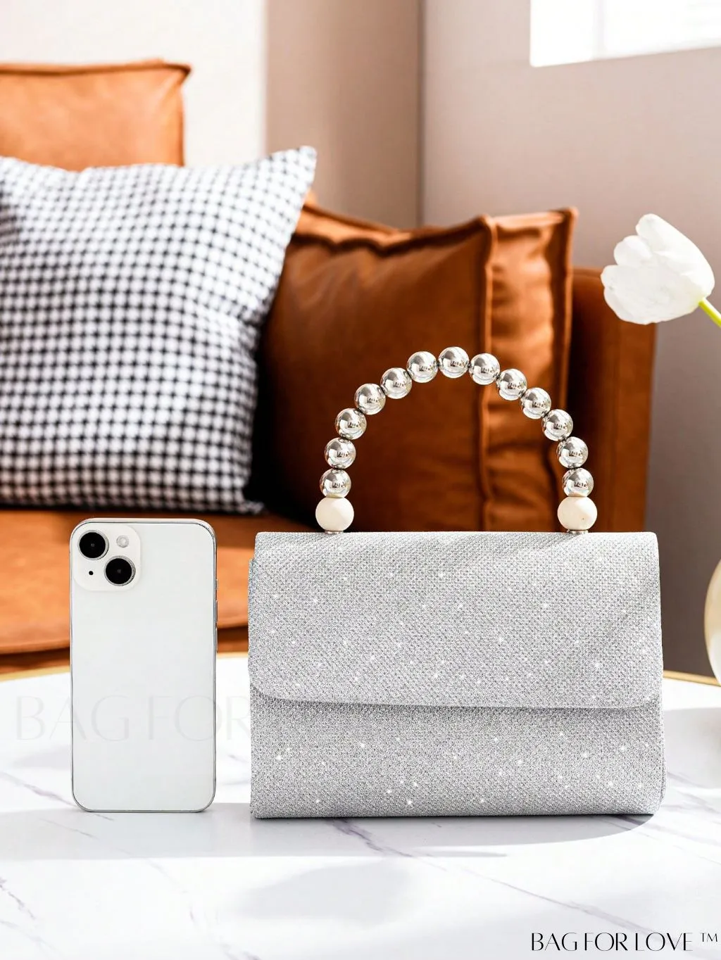 BagForLove - Glamorous Mini Beaded Flap Square Bag