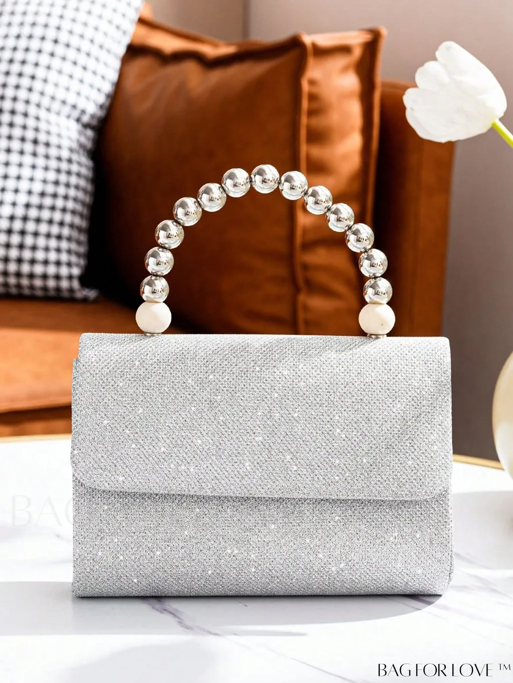 BagForLove - Glamorous Mini Beaded Flap Square Bag