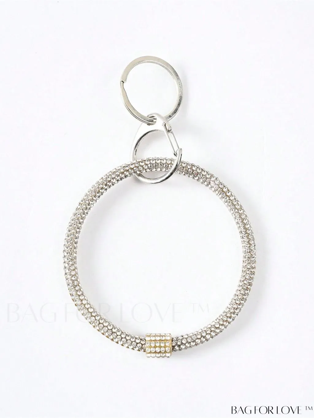 BagForLove - Glamorous Rhinestone Circle Bag Charm: Elegance in Every Detail